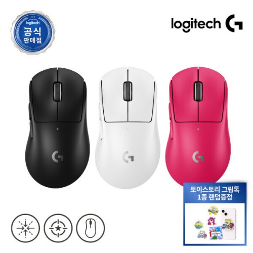 로지텍코리아 로지텍G PRO X Superlight 2 DEX 화이트 오른손 전용 게이밍마우스 +그립톡 증정