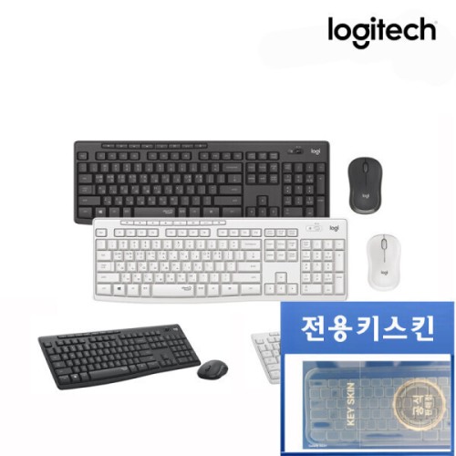 로지텍코리아 로지텍 MK295 SILENT 무선 키보드 마우스 세트 +키스킨포함