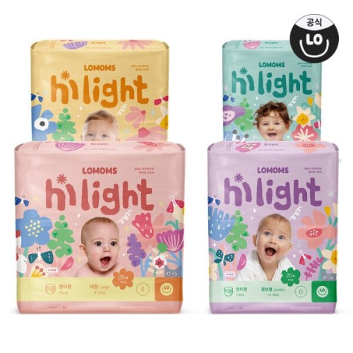 로맘스 하이라이트 팬티기저귀 4567단계 4팩 모음